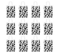 BUGUUYO 12pcs Cow Print Bags: Cow Paper Bag with Handle - Animal Print Pouch for Birthday Parties Baby Showers and Candy -Themed