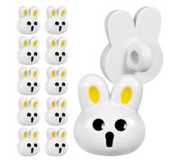 BUGUUYO 12pcs Rabbit Shaped Resin Buttons White for Easter Sewing Clothes and DIY Crafts