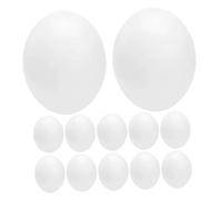 BUGUUYO 12Pcs Realistic Fake Bird Eggs for Pigeon Parrot and Finch Breeding Durable Simulation Eggs with Impact Resistant Build for Cage Decoration and Natural Nesting Needs