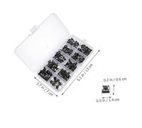 BUGUUYO 180Pcs Momentary Micro Push Button Switch Kit Pin Tactile DIY Electronic Components for Household Appliances and Devices Safe Material Assorted