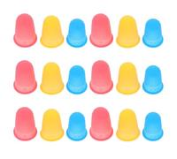 BUGUUYO 18pcs Silicone Finger Sleeves Non-slip Thimble Protectors for Office Writing Crafting Paperwork Reusable Finger Cots with Fit for Clean Document Handling and Protection
