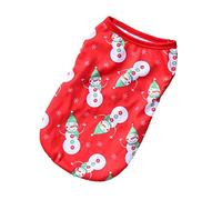 BUGUUYO 1pc Christmas Dog Vest Cute Polyester Pet Outfit for Winter Snowman Easy to Wear Warm Dog Clothes