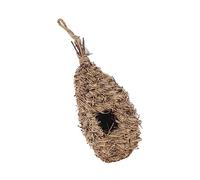 BUGUUYO 1Pc Handmade Oval Shaped Bird Nest Natural Straw Hanging Nest for Indoor Decoration Bird Lovers and Nature Enthusiasts Durable and Practical Design