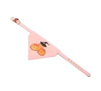 BUGUUYO 1pc Pet Collar Decor Dog Halloween Neckerchief Cute Collar for Dogs Pink Party Pet Decoration Halloween Soft Pumpkin Bib Pumpkin Scarf Tags Color Scarf Pink Cloth