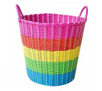BUGUUYO 1Pc Rattan Woven Storage Basket Versatile Sundries Container for Home Organization Storage Smooth Edges Design Random