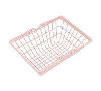 BUGUUYO 1pc Shopping Basket Organizer Toy Shopping Trolley Desktop Cosmetics Holder Portable Wagon Metal Utility Cart Mini Toys Sundries Organizing Basket Iron Toddler Bracket Girl Heart