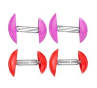 BUGUUYO 2 Pairs Adjustable Shoe Stretcher, Non Slip Widener | Portable Lightweight ABS and Aluminum Build, Toe Expansion for High Heels and Flat Shoes, Red and Rose Pairs