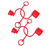 BUGUUYO 2 Set Hydraulic Quick Coupler Dust Cap Fit Tractor Coupler Protective Covers with Leak-Resistant Seal for Fast Installation and Hydraulic System Defense