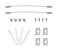 BUGUUYO 2 Sets Furniture Strap Metal Anti Tip Anchors Silver Strong Fixing Cabinet Anchors for Proofing Creating A Safe Environment