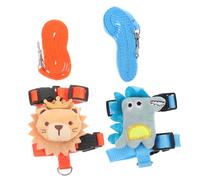 BUGUUYO 2 Sets of Anti-escaping Bunny Leashes for Small Pets Portable Rabbit Harness and Traction Rope Sizing for Lionhead and Dinosaur Styles for Walking and Outdoor Activities