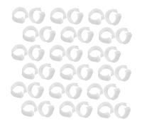 BUGUUYO 200pcs Adjustable Open Pigeon Leg Bands Identification Rings Flexible White Foot Tags for with Engraving Surface