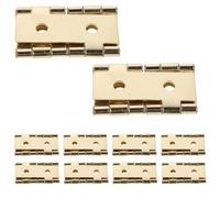 BUGUUYO 20pcs 47x47mm Double Swing Door Hinges in Golden Vintage Style, 360° Rotation Folding Double Acting Window and Door Hinges for Furniture, Screens, and Partitions