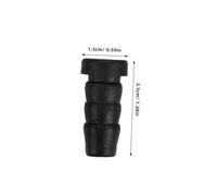 BUGUUYO 20pcs Black Furniture Caster Wheel Covers Hole Diameter Heavy Duty Chair Glides Protective Sleeve Inserts for Stability Floor Protection Fit for Office and Home Chairs