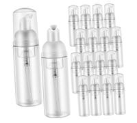 BUGUUYO 20Pcs Clear Plastic Foaming Pump Bottles Refillable Small Foam Soap Dispensers for Travel Portable Kitchen Bathroom Hand Soap Shampoo Lotion Storage