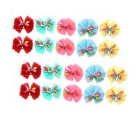BUGUUYO 20pcs Dog Hair Bows Pet Bowties Bows for Puppies for Pet Dress- Random Color