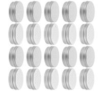 BUGUUYO 20PCS Dog Scent Training Containers Vented Aluminum Tins with Screw for Nosework and Odor Detection Scent Holder Boxes for Canine Sniffing Practice