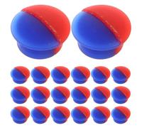 BUGUUYO 20PCS Faucet Handle Index Buttons - Hot and Cold Water Marker - Red and Blue Temperature Signs - Water Tap Handle Cover for 6.7mm Holes Bathroom Kitchen
