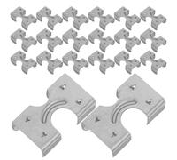 BUGUUYO 20pcs Heavy Duty Steel Wire Rope Clips Metal Cable Clamps with End Screw Stopper for Secure Twisted Braided Ropes Suitable for Outdoor and Industrial Use Pack