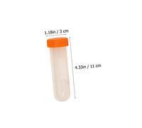 BUGUUYO 20pcs Plastic Transparent Test Tubes with Sealed Caps for Laboratory Storage Craft Projects Science Experiments Exploration and Easy to Clean