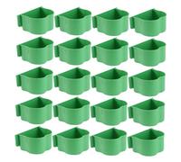 BUGUUYO 20pcs Rabbit Bird Cage Food Bowl Feeding Box Set Plastic Semi-circular