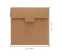 BUGUUYO 20pcs Thick Kraft Paper Square Envelopes Storage Bags for Business Cards Invitations Artwork Packaging Multipurpose Document Organizers