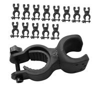 BUGUUYO 20pcs Walking Stick Holder Clip Clamp Bracket for Walkers Wheelchairs Mobility Scooters and Bikes, Universal Flashlight Mount Flashlight Holder for Night Safety