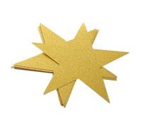 BUGUUYO 24pcs Glitter Paper Five-pointed Star Gold Star Stickers Glitter Cardboard Cutouts Movie Night Supplies Movie Night Decor Double Sided Decorations Party Cutouts Golden
