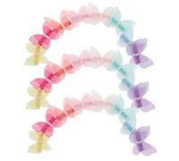 BUGUUYO 24pcs Pet Hair Clips with Simulated Pearls Assorted Color Butterfly Barrettes for Puppies and Kittens Lightweight Portable Pet Jewelry Accessories for Easy Grooming and Travel