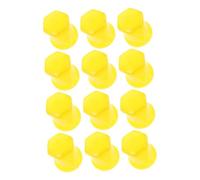 BUGUUYO 24pcs Yellow Wheel Nut Indicators for Trucks and Cars High Visibility Plastic Lug Nut Caps with Secure Fastening Sleeve Fit for Accurate Loose Detection and Accident Prevention