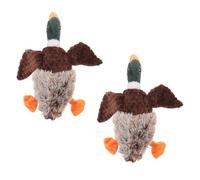 BUGUUYO 2pcs 野鸭狗狗玩具 Puppy Dog Molar Interactive Pheasant Dog Teething Chewing Interactive Puppy Biting Chew Plush