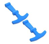 BUGUUYO 2pcs Blue Rubber T-Handle Cooler Door Latches, Universal Replacement T-Hook Strap for Outdoor Camping Marine Fishing Freezer Cooler Accessories