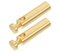 BUGUUYO 2pcs Brass Wine Cabinet Post Decorative Cabinet Rail Connector Metal Handrail Connecting Hardware Golden Secure Connection Prevent Items from Falling and Cupboard Posts Rv
