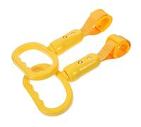BUGUUYO 2pcs Bus Handle Rings Yellow Oval Grip Rings for Subway Car Assist Trashcan Lid Pull Handles Sturdy Lightweight Easy to Grip and Carry