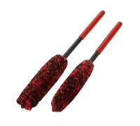 BUGUUYO 2pcs Car Wheel Brush with Soft Wool Sticks Ergonomic Long Handle Tire and Rim Cleaning Tools for Efficient Car Detailing Versatile Tire Dressing Applicator for Thorough Wheel and