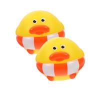 BUGUUYO 2Pcs Cute Duck Shaped Dog Squeaky Latex Puppy Plaything for Interactive Fun for Teething Relief Promotes Healthy Growth for Indoor and Outdoor Use