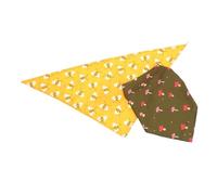BUGUUYO 2pcs Dog Bandana Cartoon Printed Triangular Scarves for Pets Soft Fun Pet Party Costume Photo Prop for Dogs and Cats