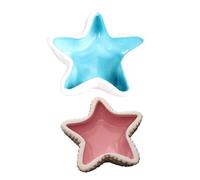 BUGUUYO 2Pcs Durable Hamster Feeding Bowl Slip Pet Food Container Five Pointed Star Design Easy Animals