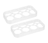 BUGUUYO 2pcs Egg Holder for Refrigerator Egg Storage Box with Compartments for Kitchen Fridge Freezer Pantry Organization and Easy Cleaning
