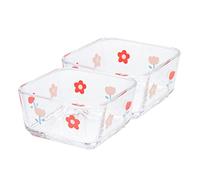 BUGUUYO 2pcs Glass Hamster Food Water Bowl Tip for Gerbils Guinea Pigs Chinchillas Hedgehogs