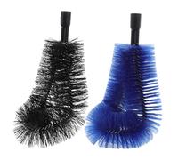 BUGUUYO 2pcs Gutter Cleaning Brush Heads Thread Replacement Leaf and Dust Remover for Roof Garage Warehouse Drainage Pipes PP Nylon Stainless Steel Construction