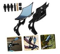 BUGUUYO 2pcs Handlebar Rearview Mirrors for Motorbike Electric Bike Scooter Lightweight Replacement Rear View Mirrors Black Blue Glass