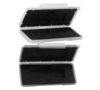 BUGUUYO 2pcs Hard Drive Protection Case Carrying Case with Shockproof Foam Lining Sealed PP Box for Nvme SSD Storage and Travel Compact Dual Slot Design in Gray and White