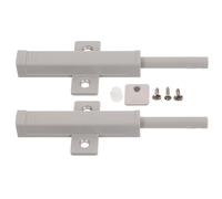 BUGUUYO 2Pcs Heavy-Duty Push to Open Cabinet Latches, Magnetic Touch Door Closures for Kitchen Cupboards and Closet Drawers, Invisible Spring Loaded Catch Hardware