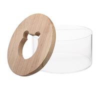 BUGUUYO 2pcs Household Hamster Bath Box Transparent Bath Container for Small Animals Multi-functional Toilet and Bathing for Hamsters Chinchillas Mice and Gerbils