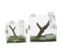 BUGUUYO 2pcs Jumping Spider Breeding Box Acrylic Insect Habitat Cage Boys and Girls Critter Keeper