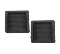 BUGUUYO 2pcs Multifunctional Bidirectional Rubber Door Stopper with Finger Pinch Guard, Small Cube Wedge Door Stops for Home and Office Safety in Black