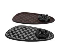 BUGUUYO 2pcs Multifunctional Car Dashboard Phone Holder with Non-slip Mat and Temporary Parking Number Card Mobile Holder for Car with Angle and Dashboard Organizer Black Brown Black Grey