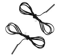 BUGUUYO 2pcs Ntc Thermistor Temperature Sensor Probe with Cylinder Tube Cable for Accurate Heating System Control Resistant