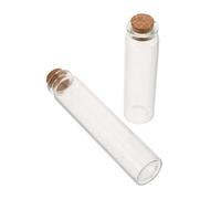 BUGUUYO 2pcs Pet Hair Memorial Glass Bottles with Cork Stopper, Large and Small Keepsake Jars for Cat Whiskers, Preservation, Pet Souvenir Containers for Home Display