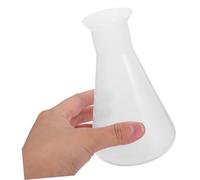 BUGUUYO 2pcs Plastic Conical Flask Wide Mouth Chemistry Laboratory Erlenmeyer Beaker for Easy Pouring Cleaning High Temperature Resistant Experiment Container